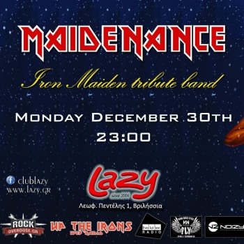 Iron Maiden the Greek FC and Maidenance at Lazy 30/12/2019