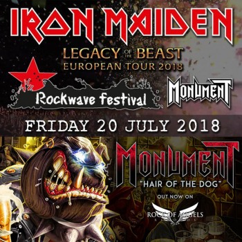 Monument from England support at Iron Maiden in Athens