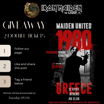 Κλήρωση για δύο διπλά εισιτήρια Maiden uniteD feat. Dennis Stratton