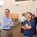 Bruce Dickinson visits Boeing training facility in Seattle